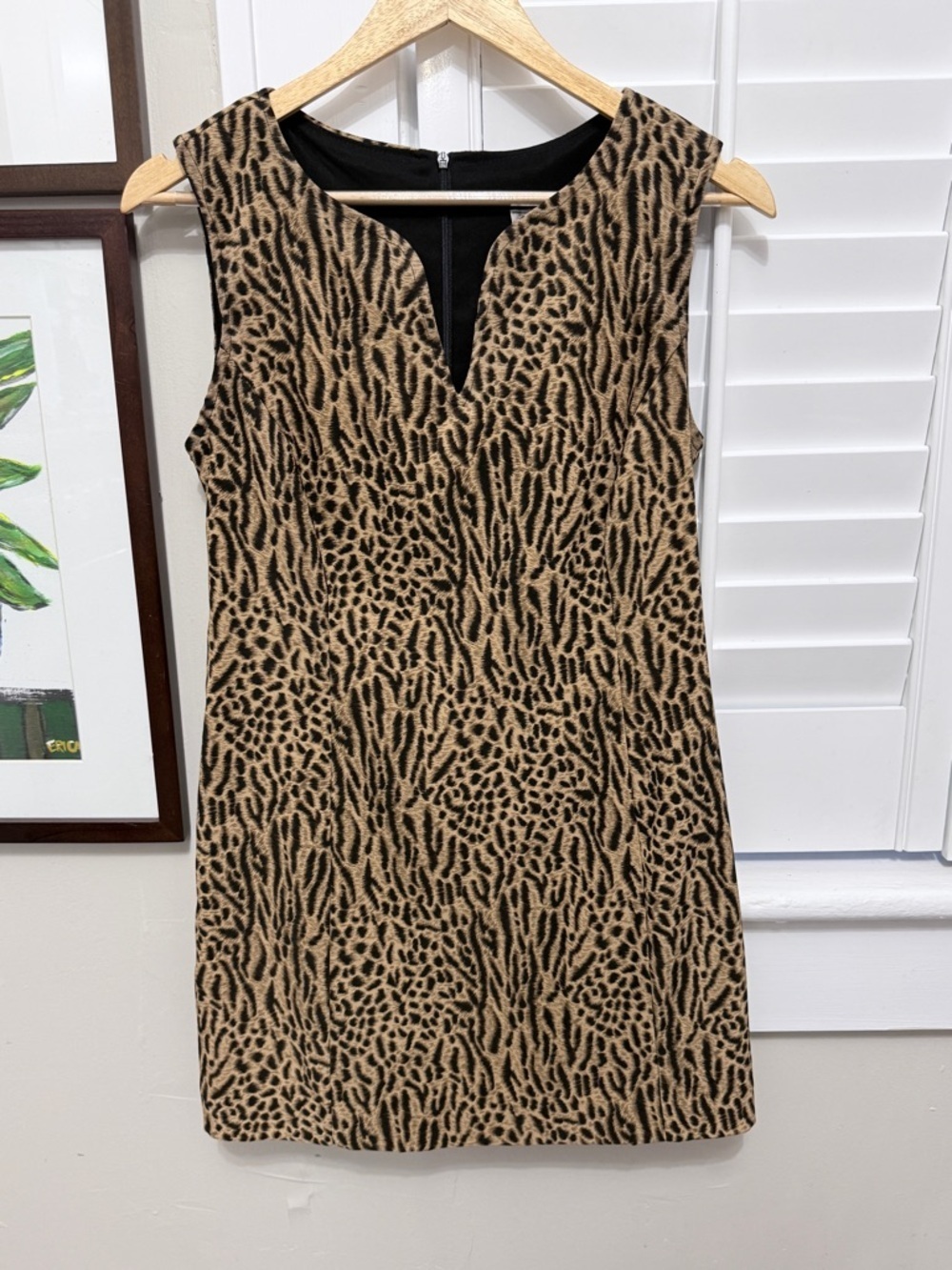 Bobby Bee Mini Shift Dress Leopard Print Size 6